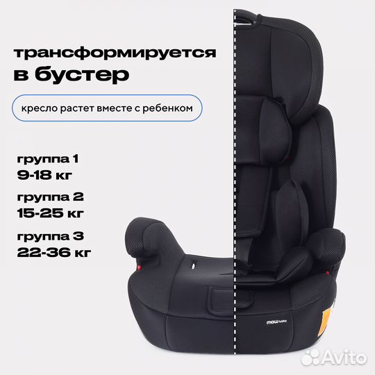 Автокресло Rant Runner, 9-36 кг, Black