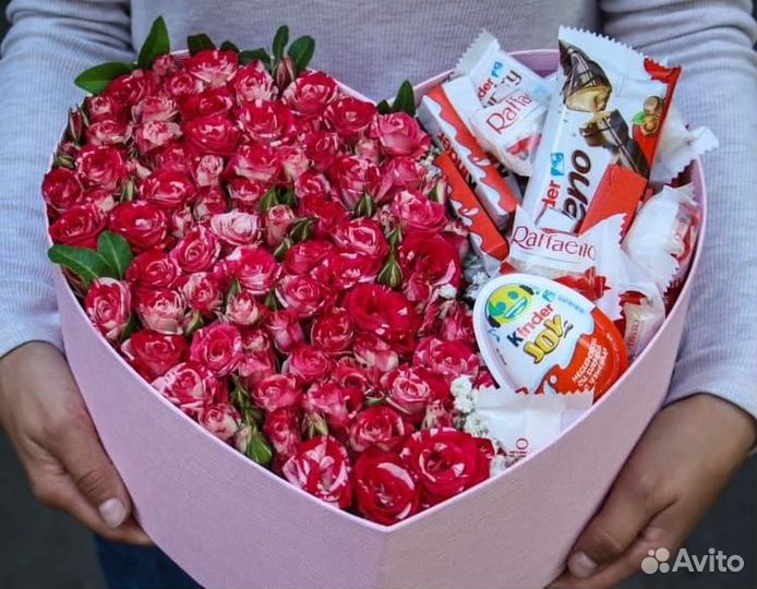 Сердце из цветов 066