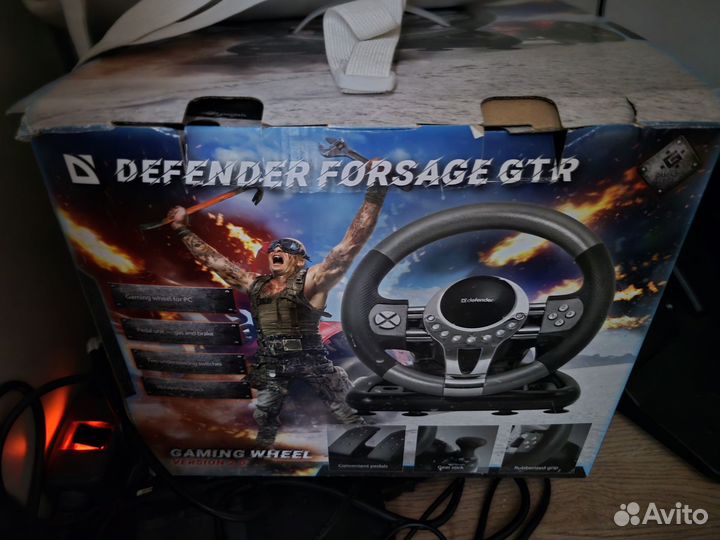 Игровой руль Defender Forsage GTR