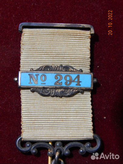 Серебряная медаль масонов, raob. 1916 год