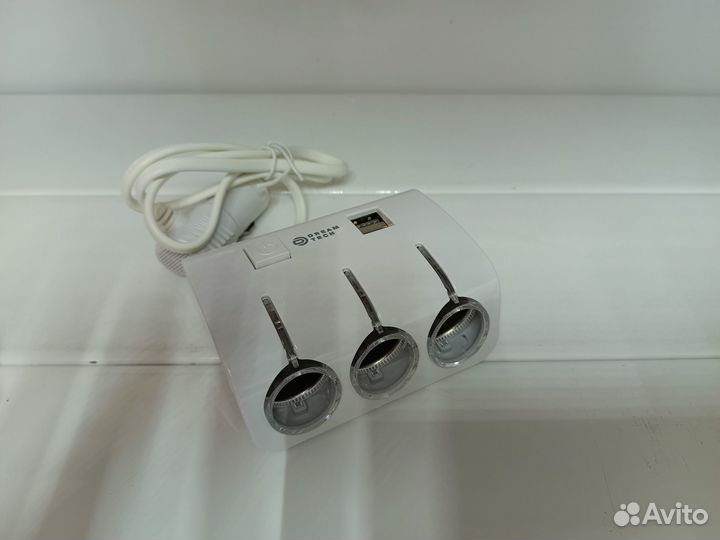 Разветвитель прикуривателя Dream TS02 2USB 3 азу 1