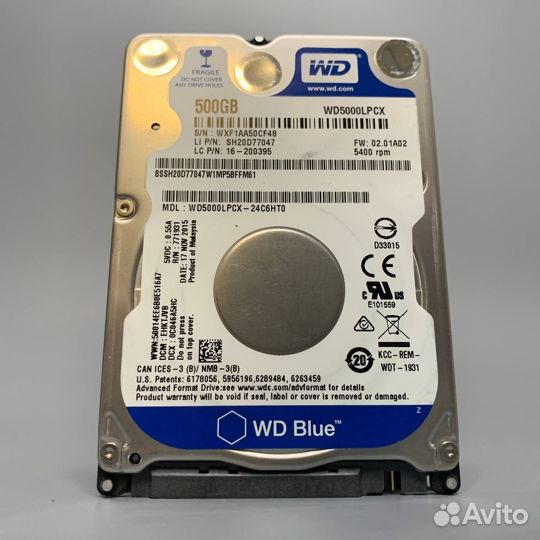 Жесткий диск Western Digital 500Gb WD5000lpcx(F48)