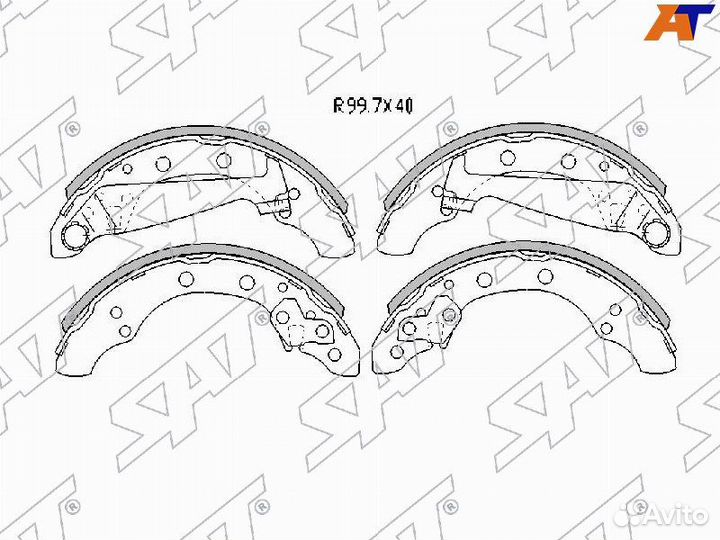 Колодки тормозные зад vag fabia 00-15/chery amulet