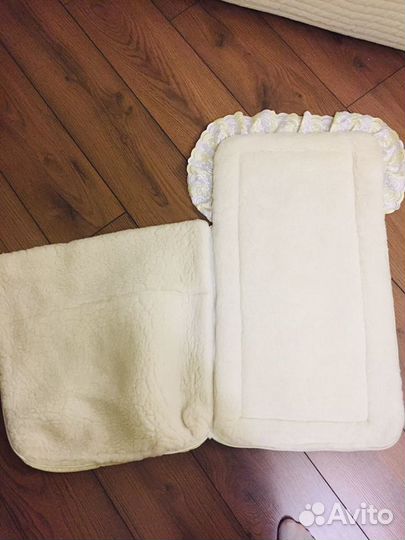 Меховой конверт с одеялом из овчины