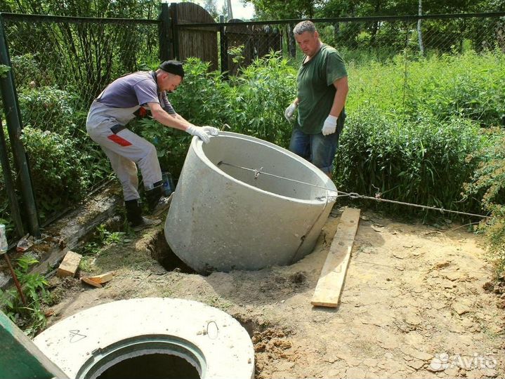 Септики выгребные ямы из бетонных колец