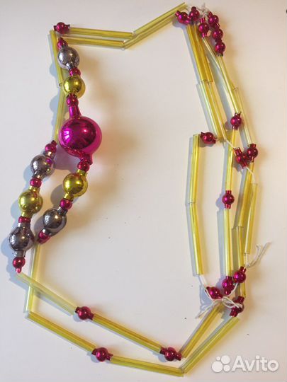 Елочные игрушки СССР Стеклярус