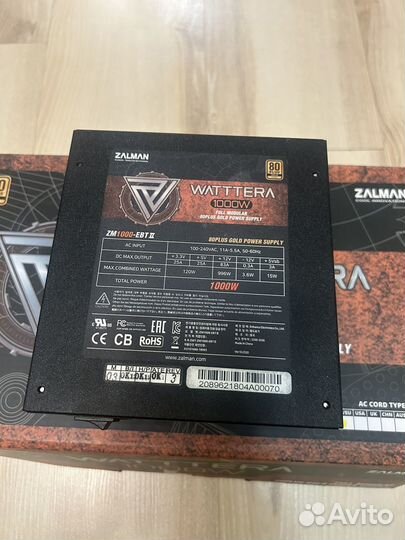 Блок питания Zalman Wattera 1000w Gold