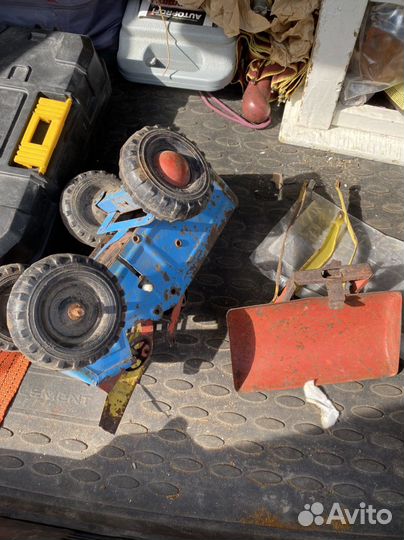 Железный трактор СССР Грейдер игрушка