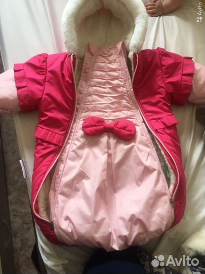 Конверт на выписку для девочки зима