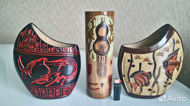 Ваза керамическая с этническими мотивами