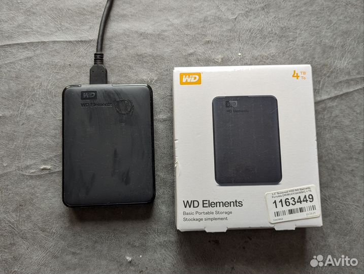 Внешний жёсткий диск 4tb wd elements