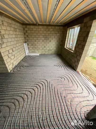 Отопление в частном доме, теплый пол, проф монтаж