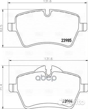 Колодки тормозные дисковые перед. (в компл. с д