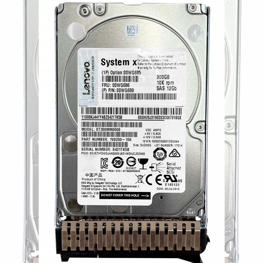 [00WG689] Жесткий Диск Lenovo 300gb 10000 Sas 2,5" 00wg689