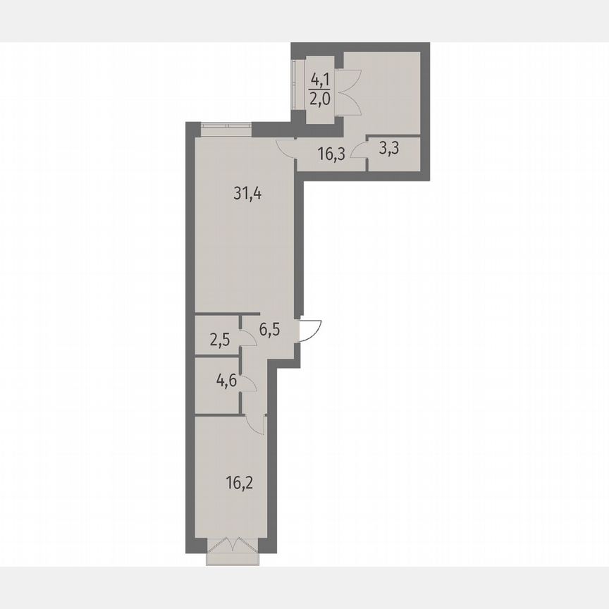 2-к. квартира, 82,9 м², 13/13 эт.