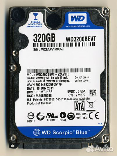 HDD WD Scorpio Blue 320 GB