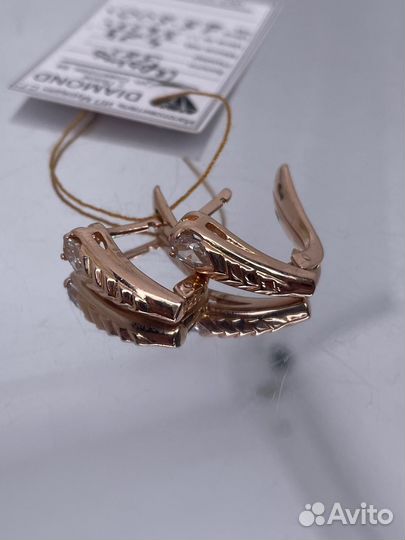 Золотые серьги 4.24 гр