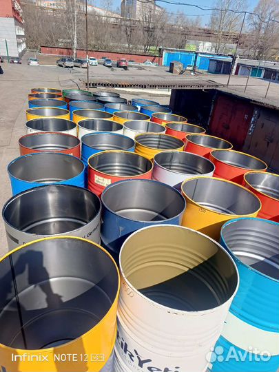 Бочки металлические 200 л. Вырезанные, доставка