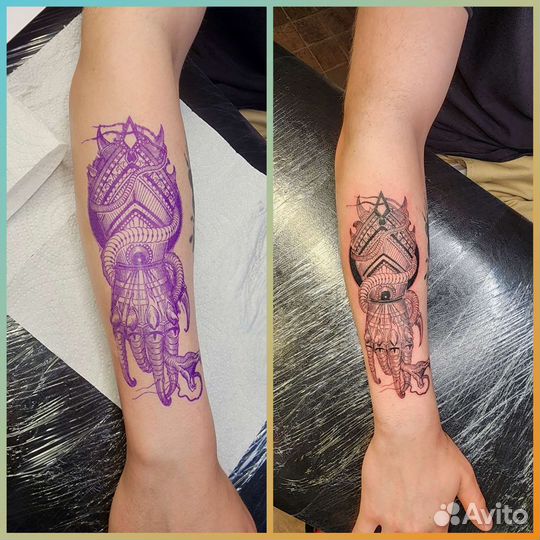 Коррекция старых татуировок