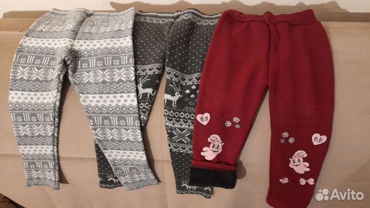 Утеплённые лосины для девочки