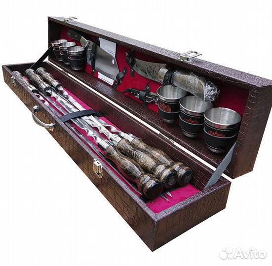 Шашлычные подарочные наборы в кейсе