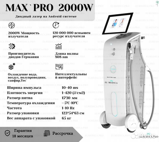 Диодный лазер MaxPro 2000W+ чек лист