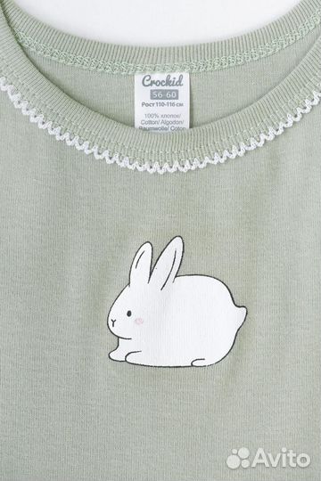 Майка для девочки Crocki (смешные зайки, 122-128)