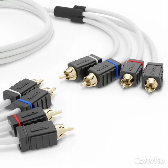 4-х канальный межблочный кабель из 100% меди для морского применения RCA 7,6 м. mofcr-25FT.4CH, DS18