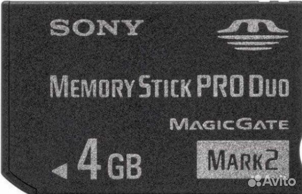 Карта памяти sony memory stick 4 gb