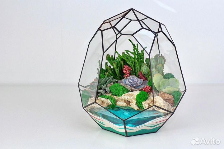 Флорариум с суккулентами на заказ
