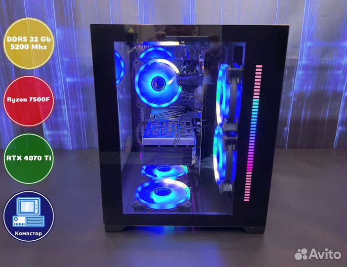 Мощный игровой AMD7500F-RTX4070Ti-32DDR5-RIC01-A620
