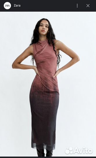 Платье сетка в стиле Zara новое 44