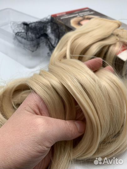 Новые нaклaдные волoсы блонд Волоcы на pезинкe пеп