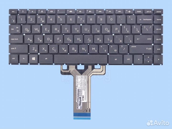 Клавиатура для HP 14-BA 14-BF 14-BK Черная Без рам
