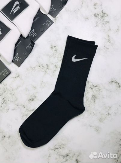 Носки nike высокие белые