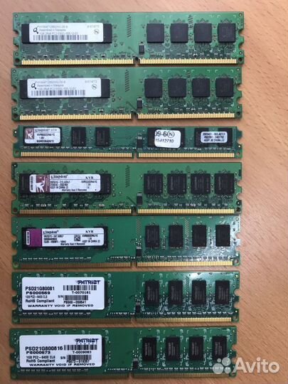 Оперативная память DDR 2 II и DDR 1 I