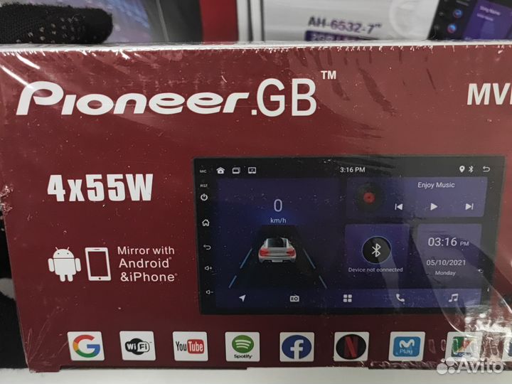 Магнитола pioneer gb 2 дин андройд 7дюймов 2/32гб