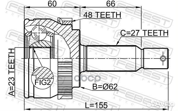 ШРУС внешний перед 1210-TUC20A48 Febest