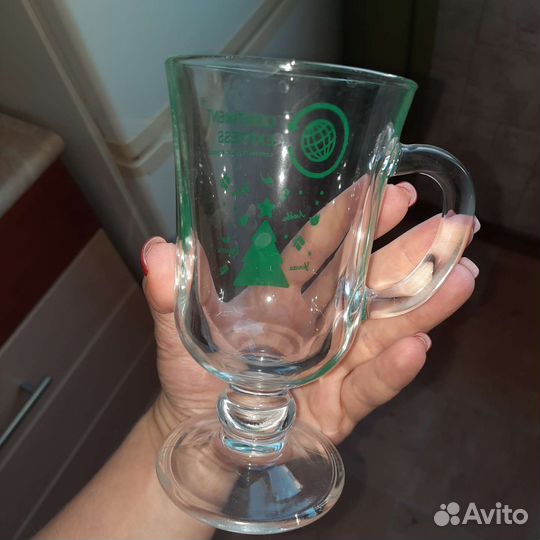 Бокал на ножке стеклянный 2шт