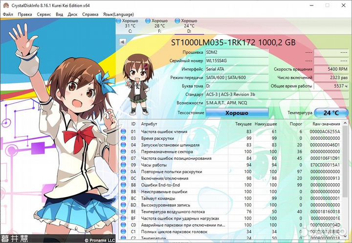 Жесткий диск ноутбука 2.5