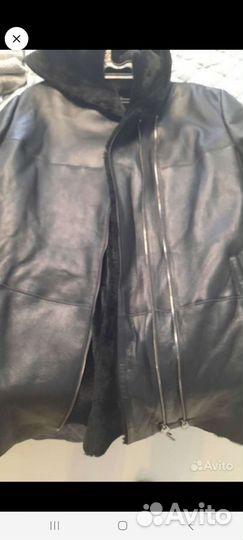 Дубленка натуральная женская 50 52 с капюшоном