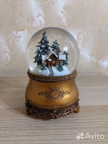 Снежный шар с подсветкой и музыкой новогодний