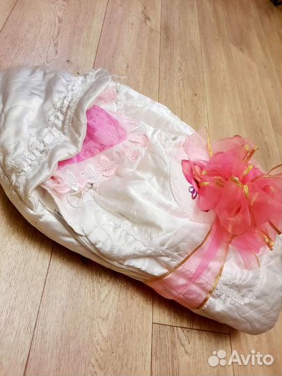 Конверт на выписку для девочки весна-осень