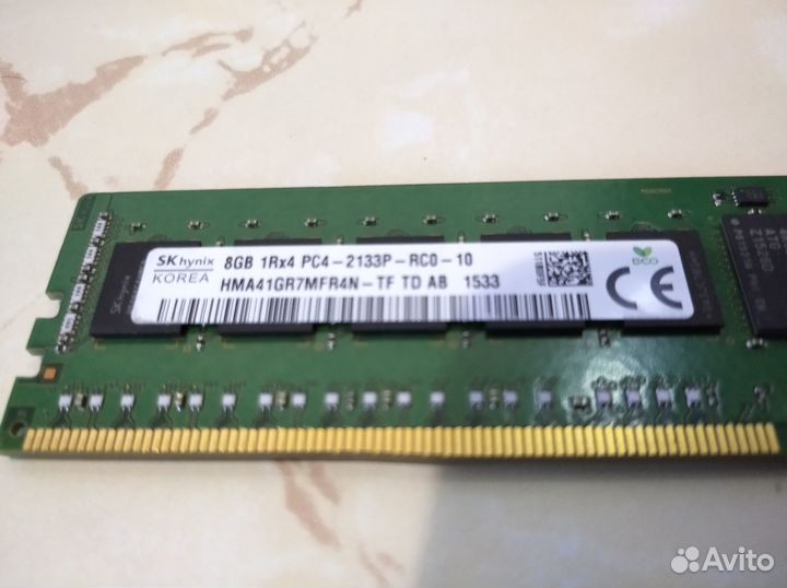 Серверная память ddr4 8g Hynix 2133мгц ECC-REG