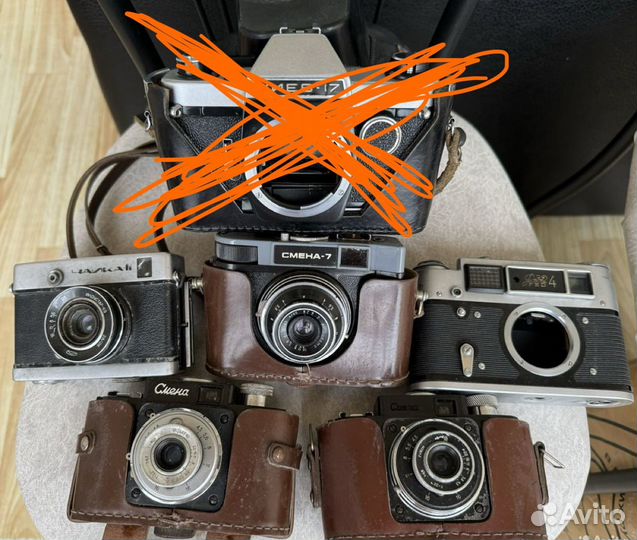 Ретро плёночные фотоаппараты советские разные