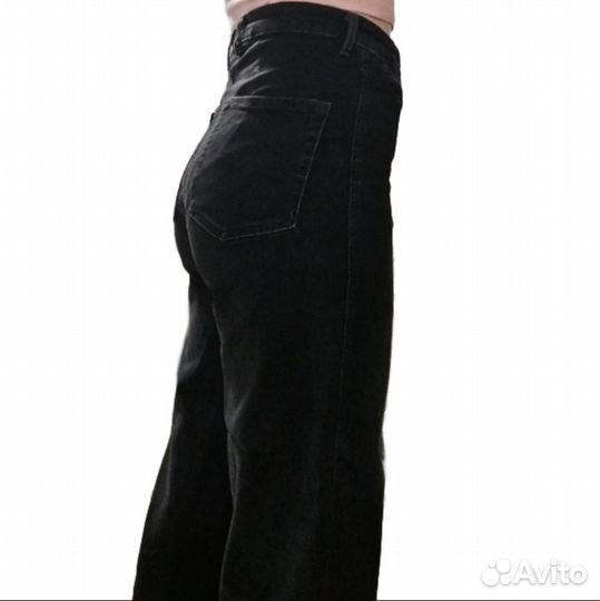 Джинсы клеш женские черные