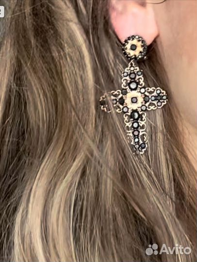 Вечерние серьги в стиле Dolce Gabbana