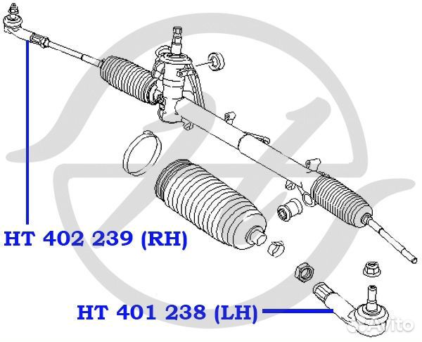 Наконечник рулевой тяги, левый