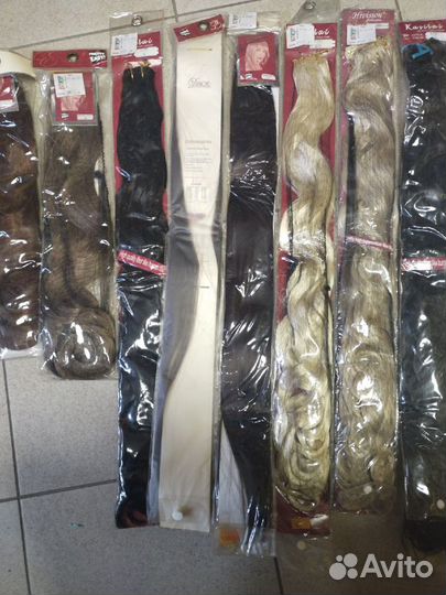 Пряди на заколках