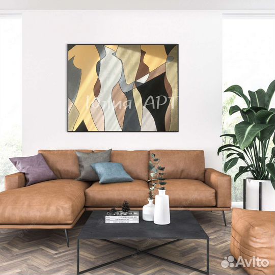 Картина в интерьер на холсте абстракция